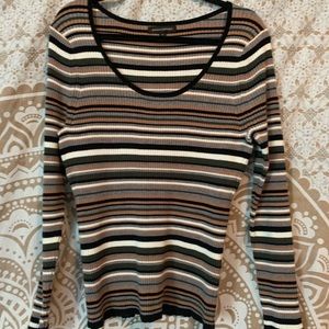NWOT fall striped blouse